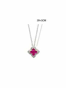 1pc S925 Sterling Silver Delicate Four-Leaf Clover Pendant Collarbone Necklace, Gentle And Flattering Niche Design Pendant Necklace For Women, Versatile Fine Chain For Daily Commute, Fashionable High-End Light Luxury Neck Accessory, Gift For Girlfriend, Best Friend, Anniversary - Four Leaf Clover - View 11