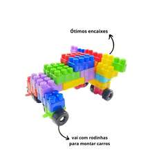 Brinquedo Interativo 100 Multiblocos Infantil Monta Monta Colorido - 100 Peças - Visão 3