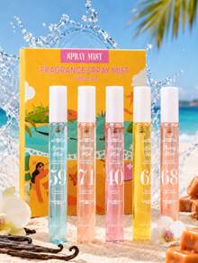 1/5 pièces Coffret cadeau de sprays parfumés brésiliens, édition limitée portable à plusieurs couches, spray de plaisir ultime, avec des huiles essentielles naturelles, fraîches et enchanteresses qui dégagent des notes de noix de coco, florales, fruitées et d'agrumes - Multi-parfums - Voir 1