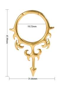 1PC Stainless Steel Magnetic Hoop Dangle Ear Weight Gauge Piercing Wood Ear Weights Hangers Expanders Stretched Gauges Piercing - As Shown - View 14