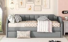 90 X 200(190) DAY Bed Frame, Padded Folding Bed Frame, Grey - 灰色 - 查看 9