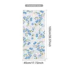 Blue Forget-Me-Not Floral Privacy Window Film | 3D Rainbow Static Cling Glass Sticker, Glue-Free Heat Control UV Protection Decal, Suitable For Home Bathroom Kitchen Bedroom - Blue Window Sticker - View 10