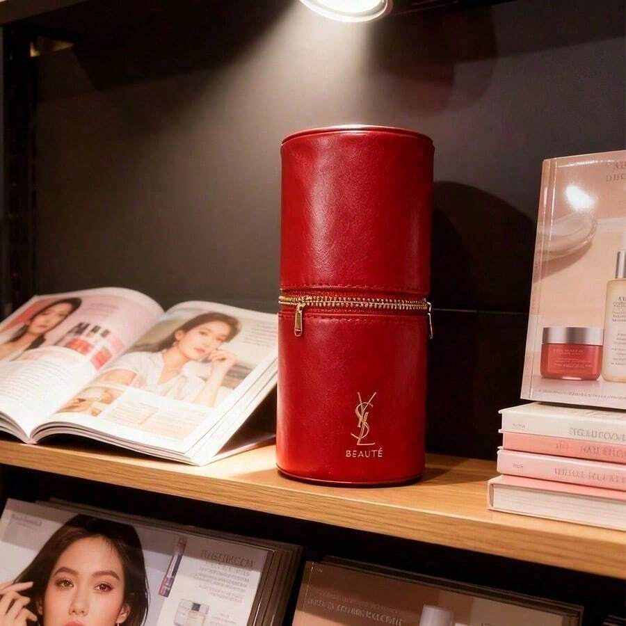 Designer YSL Gift Series Multi-Purpose Brush Container & Essential Makeup Brush Gift Bundle YSL-GIFT-131 - Hot Pink - View 1