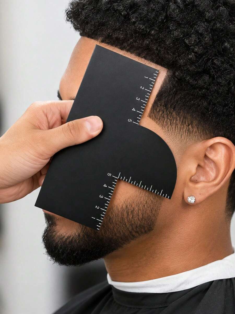 1PC Men's Hairdressing Gradient Styling Tool, For Barbers Only, Hairline, Neck And Beard Trimming Assistance Tool, Electric Clipper Assistance Tool