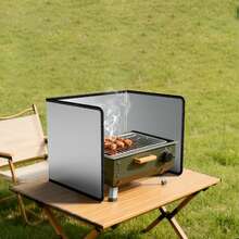 Foldable Stainless Steel Stove Oil Splash Guard, Heat Resistant Anti-Splatter Cooking Baffle, Portable Fold Kitchen Oil Block Screen For Gas Cooktop Stove Cooking Protection Easy To Clean - View 11
