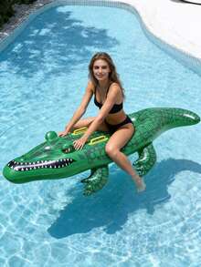 Crocodile Inflatable Float Ride, Large Inflatable Crocodile Riding Toy, Adult Water Floating Paddle Board, Suitable For Water Park Swimming - A - View 1