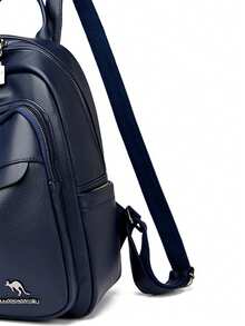 Tas Ransel Wanita Kulit PU Berkualitas Tinggi Kapasitas Besar, Tas Bahu Pelajar, Tas Ransel Perjalanan Remaja Putri, Gaya Desainer - Biru - View 8