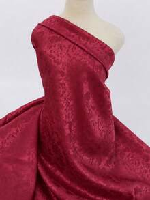 Vintage Rose Floral Jacquard Fabric, Deep Red Embossed Floral Pattern Textile, Wrinkle-Resistant Luxury Fabric, Suitable For Dresses, Skirts, Cushions, Curtains, Table Runners, DIY Sewing, Wedding Decoration Fabric - 1 - View 9