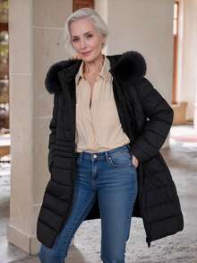 Women's Lightweight Down Jacket - Hooded, Waterproof, Multi-Pocket, Suitable For Layering And Casual Outdoor Wear In Autumn And Winter - Black - View 11
