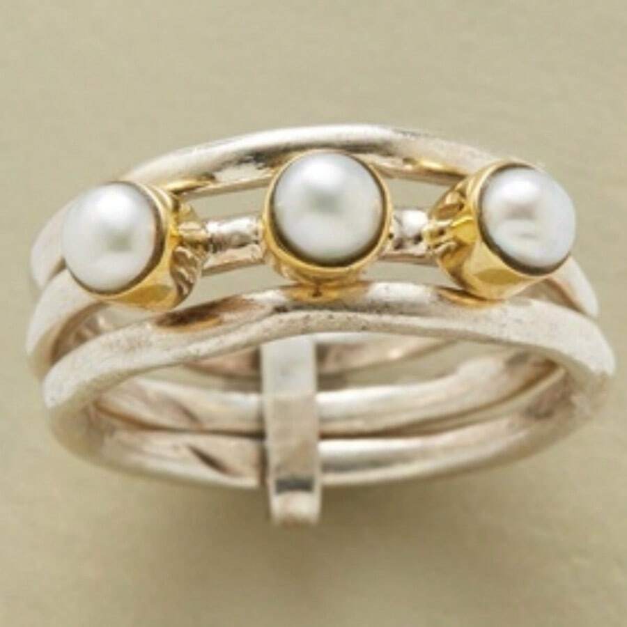 Gmzalx Vintage Layered Minimalist Women's Ring, Hollow Design, Suitable For Daily Commute And Casual Gatherings - Gold - View 1