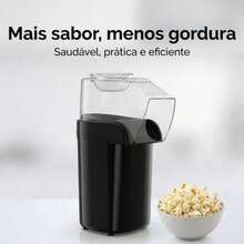 110V/220V Pipoqueira Elétrica de Ar Quente, Máquina para Fazer Pipoca Sem Óleo, Modelo Compacto, Operação Simples, Ideal para Uso Doméstico, Reuniões e Noites de Cinema - Visão 5