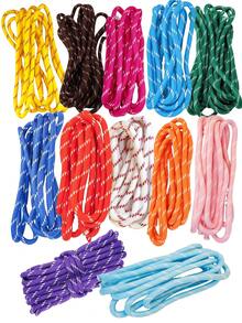 12pcs, 5m Long, 4mm Diameter, Colorful Dopamine Jump Point Paracord, DIY Braiding Rope, Outdoor Bracelet Bracelet Weaving, Can Be Wrapped And Tied, Handmade Special Braiding Rope, Keychain Phone Bag Strap - Multicolor - View 4