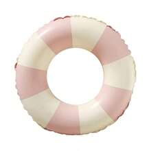 1pc Inflatable Swim Ring - Thickened PVC Material, Blue & Pink Striped, Perfect For Beach Parties And Swimming Pools - Multiple Styles - View 18