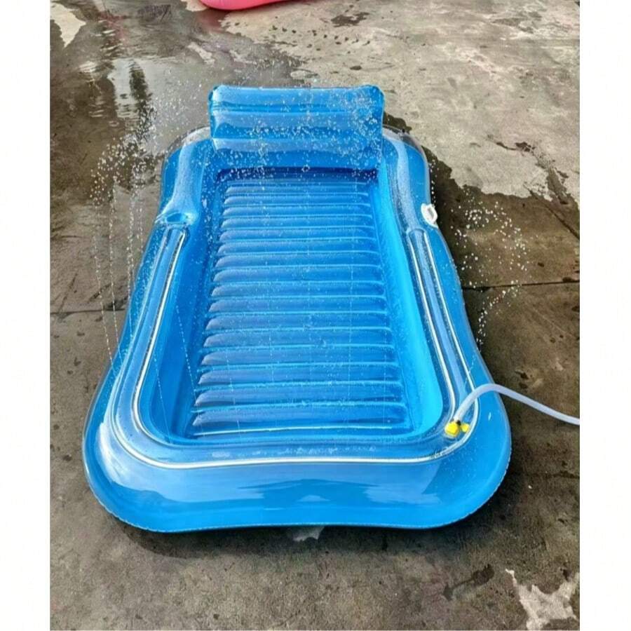Inflatable Maple Leaf Floating Bed, Adult Swimming Ring With Backrest, Water Floating Lounger, Water Toy, Sun Shade