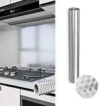 2PCS High-Quality Aluminum Foil Protective Film For Kitchen Walls, Fire-Resistant, Heat-Resistant, Perfect For Cabinets And Countertops - View 10