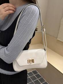 優雅洗鍊多功能女款通勤包,2026新款單肩手提包 - 白色 - 查看 7