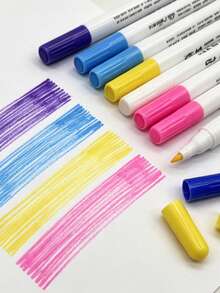 Multi-Color Air-Erasable Fabric Marking Pen, Automatic Fading Fabric Marker (Ink Disappears Automatically Within 7-30 Days Depending On Color And Weather Temperature), Suitable For Tailoring And Clothing Design, Robe Headscarf Pattern Making, No Ironing Required Air-Erasable Sewing Pattern Making Accessory - Air-erasable Pen - View 3