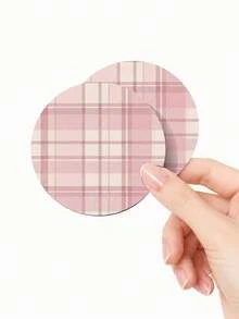 Set 2 Buah Tempat Gelas Mobil Minimalis Motif Kotak-kotak Pink & Biru - Bahan Kulit Anti Selip, Desain Tempat Gelas Bulat, Mudah Dibersihkan, Aksesori Sempurna untuk Interior Mobil - Cocok untuk Pemilik Mobil - Cocok untuk Penggunaan Sehari-hari - Hadiah Luar Biasa untuk Pecinta Mobil - Beraneka warna - View 5
