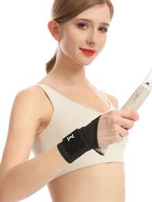 1pc Lightweight Adjustable Wrap-Around Wristband For Badminton, Tennis, Golf, Yoga - Multicolor - View 2