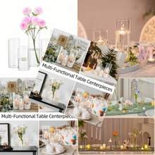Candle Holders, Glass Vases, Transparent Hydroponic Glassware, Wedding Decorations - RMC0614-a - View 2
