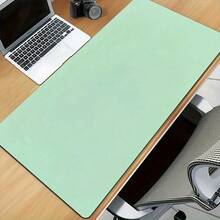 Alfombrilla de ratón de color verde menta sólido extendida, protector de escritorio impermeable y antideslizante, alfombrilla suave para teclado y escritura para oficina, hogar, portátil, computadora y juegos - Verde - Ver 10