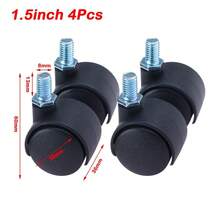 4Pcs 1/1.5inch Swivel Casters With Brake Universal Wheels Multi Purpose For Furniture Office Chair Suitcase Trolley - Multicolor - View 20
