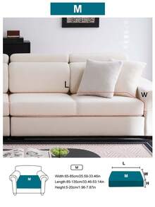 SANMOSPIN 1pc Modern-Elastic Straight Stripe Sofa Cover, Full Coverage, Non-Slip, Protects Sofa, Resistant To Deformation, Simple And Elegant, Machine Washable, Pet-Friendly, Suitable For Single Chair, Loveseat, 3-Seater Sofa, 4-Seater Sofa And Sectional Sofa - Beige - View 15