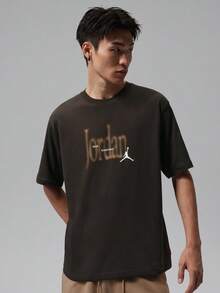 Jordan 男款 AS BRK S LOVE 85 SS 圓領短袖針織無領 T-Shirt TIX1570-231 - 棕色 - 查看 1