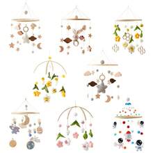 Campana de madera para cuna de bebé de 0 a 12 meses, sonajero con caja deúsica, campana colgante para cuna, campanilla para cuna de recién nacido, juguete relajante. - nube - Ver 9