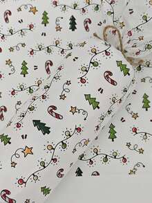 1/10/20pcs Christmas Gifts, Used For Christmas Holiday Winter Party Decoration, Christmas Theme Dress Up, Start Winter Celebration - New - Christmas Tree String Lights Wrapping Paper - View 5