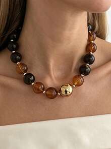 Fashionable Resin Rendered Bead Necklace - Unique And Versatile Accessory - Beaded Necklace - View 14