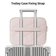 DANYCASE Funda Protectora para Tablet de 11 Pulgadas Acolchada Suave Bolsa Portátil para Tablet Compatible con iPad - Patrón acolchado rosa claro - Ver 6