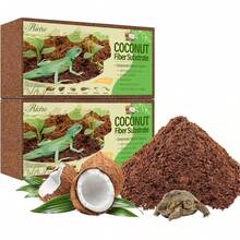 Riare 2 Pack Natural Coconut Fiber Substrate For Reptile- Premium Compressed Coconut Husk Terrarium Bedding For Reptile, Tortoise, Frogs, Snakes Hermit Crabs, Burrowing Animals - 2 Pack - View 1