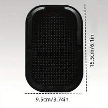 1PC Black Car Dashboard Anti-Slip Mat, Heat Resistant, Non-Slip, Securely Holds Phone And Miscellaneous Items Without Sliding - 1pc Non-slip Phone Stand Mat - View 3