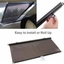 Windshield Sun Shade, Car Automatic Retractable Sunshade Windshield Sun Block Visor Shade Curtain Sun (Black 17 In *46.91 In) - 17 In X 46.91 In - View 4