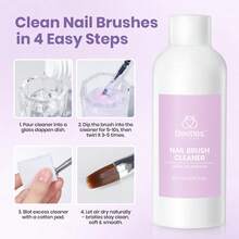 Beetles Nail Art Brushes Cleaner And Conditioner 85ml/2.87 Fl.Oz Nail Brush Restorer Quick Clean Break In Manicure Brush Of Gel Polish, Nails Extension Gel, Dip Powder, Acrylic Builder DIY And Salon - 85ML Nail Art Brushes Cleaner - 查看 6