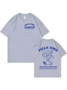 Oversized Cotton T-Shirt With Print - 灰色 - 查看 10