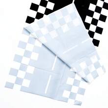 1pc 35*180cm Racing Track Table Runner, Black And White Racing PE Tablecloth, Racing Birthday Tablecloth, Car Theme Party Tablecloth, Horse Racing Theme Party Tablecloth, Racing Event Table Center Decoration, Racing Outdoor Party Disposable Table Runner, Boy Birthday Party Table Cover, Birthday Photo Props, Baby Shower Decoration, Kitchen Dining Table Decoration, Restaurant Cabinet Cover, Room Decoration, Home Decoration, Back To School Decoration, Halloween Decoration, Christmas Decoration, Birthday Gift, Party Favor - Racing Track - View 7