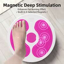1PC Portable Waist Disc Set With Resistance Band, 3D Textured Foot Massage Plate To Stimulate Acupoints And Promote Blood Circulation, Suitable For Gym Or Home Fitness, Can Be Used For Pilates And Yoga, Home Fitness Waist , Waist Exercise Machine - Suitable For Foot Massage Exercise, Women's Weight Loss And Fitness, Weight Capacity Up To 100KG - Multicolor - View 7