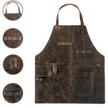 Fashionable Hot-Selling Multi-Functional Pocket Apron With Cup Holder, PU Leather Halter For Repairman, Carpenter, Lumberjack, Mechanic - Multicolor - View 7