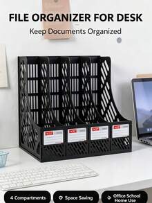 Office Supplies Desktop File Rack Plastic Storage File Box A4 File Tray Multi-Layer Document Organizer Wholesale - One Size Fits All - View 6