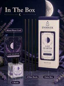 EVODUCK Pengharum Ruangan Kristal Bentuk Bulan Sabit 50ml, Pengharum Minyak Esensial Aroma Lavender Ozon, Kristal Ungu Terintegrasi, Dengan 4 Batang Serat, Dekorasi Ruangan Estetik Bertema Bulan, Hadiah Ulang Tahun untuknya, Pengharum Ruangan Kecil untuk Kamar Tidur, Kamar Mandi, Meja, Rak, Dekorasi Rumah - Aroma Campuran - View 9