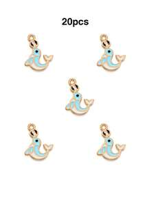10/20pcs Cartoon Ocean Creature Oil Drop Pendant Creative DIY Necklace Earrings Jewelry Accessories Keychain Charm - Multicolor - View 14