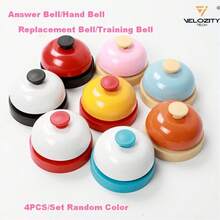 4 Random Color Hand Bells For Cat And Dog Training, No Battery Required, Suitable For Games And Resolving Household Disputes, Applicable For Home, Kitchen And Front Desk. - 4 Pieces In Random Colors - View 2