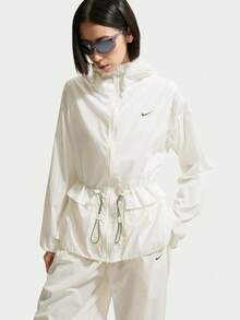 Nike Women's AS W NSW WVN JKT Woven Hooded Jacket IW1388-133 - White - View 3