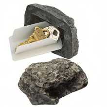 1pc Realistic Outdoor Garden Hidden Key Box, Simulated Stone Decorative Key Storage Box, Suitable For People Who Easily Forget Their Keys - A - View 2