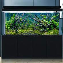 海景與魚缸裝飾－珊瑚礁自黏可移除壁紙背景，易撕貼式淡水/鹹水魚缸可重複使用裝飾，魚類棲息地裝飾，水族貼紙，適用於溪流缸、水草缸、烏龜缸造景，攝影工作室背景，自黏正面 - A - 查看 5