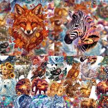 50pcs Watercolor Floral & Animal Stickers For Journal, Planner, Decoration, DIY Crafts, Collage, Floral Nature Theme Stickers, Back To School, Vision Board Decoration - A - View 2