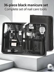 Juego de Cortaúñas de Acero Inoxidable con Degradado de Colores, Kit de Herramientas de Belleza para Manicura con Estuche con Cremallera, Cuidado de Uñas y Eliminación de Piel Muerta - Multicolor - Ver 18