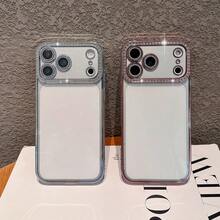 2件組 [銀色 + 玫瑰金] 奢華電鍍銀水鑽閃亮蘋果手機殼，適用於Phone17promax/17pro/17/16promax/16/16pro/16plus/15/15promax/15pro/15plus/11/12/13/14promax/12pro/12promax/13pro/13promax/7plus/14pro/14promax/14plus，軟殼全包防摔保護殼，極簡風 - 2個套裝[玫瑰金+銀色] - 查看 11
